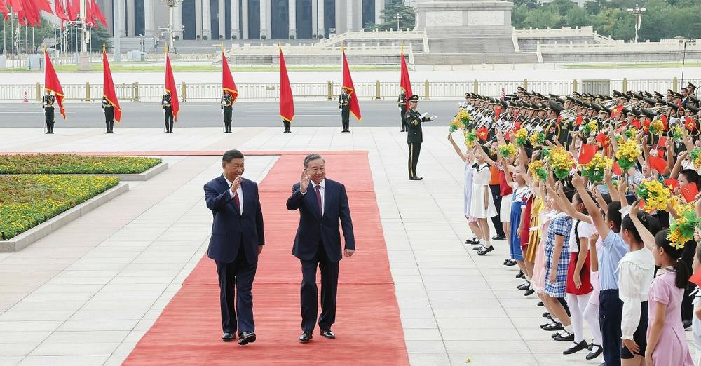 Trung Quốc bắn 21 phát đại bác chào mừng Tổng Bí thư, Chủ tịch nước Tô Lâm
