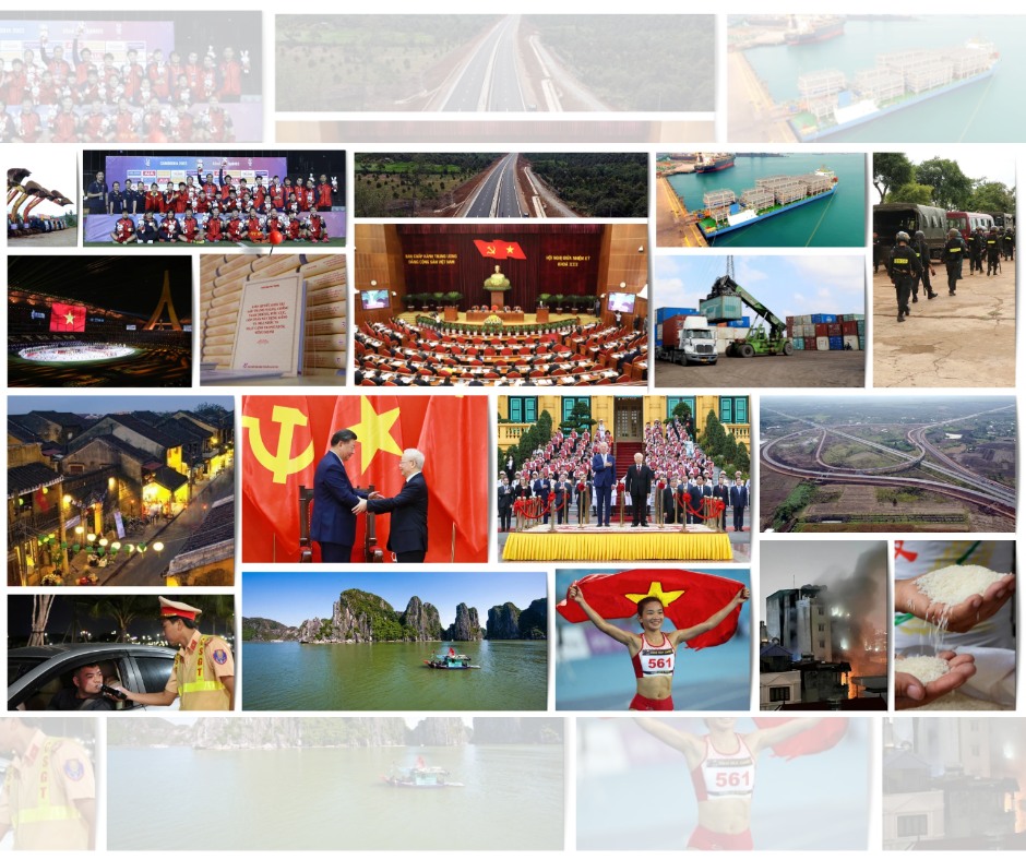 2023年越南十大事件
​󠀠󠀠
由越南通訊社 (Vietnam+) 選出的2023年國內十大事件：
​󠀠󠀠
1. 第十三屆中央執行委員會黨的中期會議

​󠀠
2…